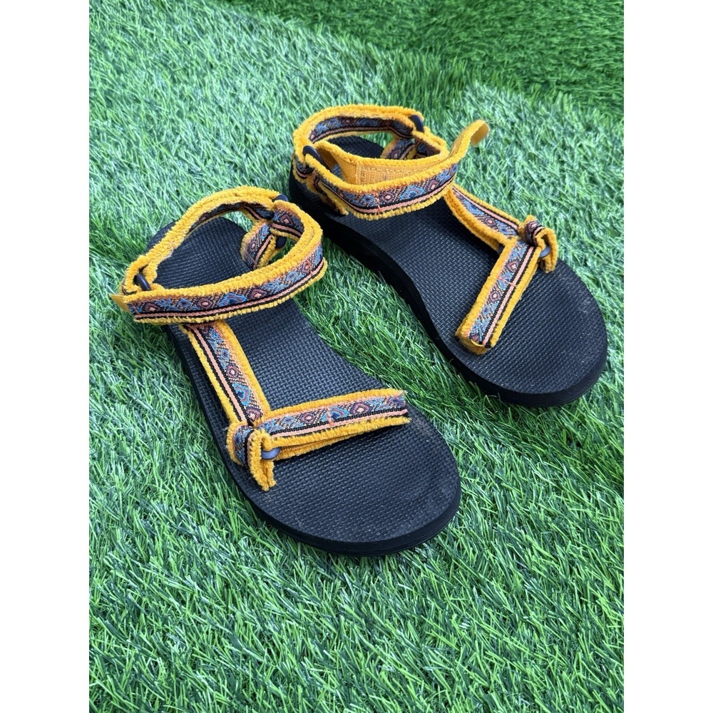 Teva Universal Sandals Maressa Aztec Multicolor Print Mustard Yellow Women's 7*